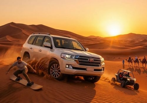Premium Dubai Desert Safari with dune bashing and desert camp experience