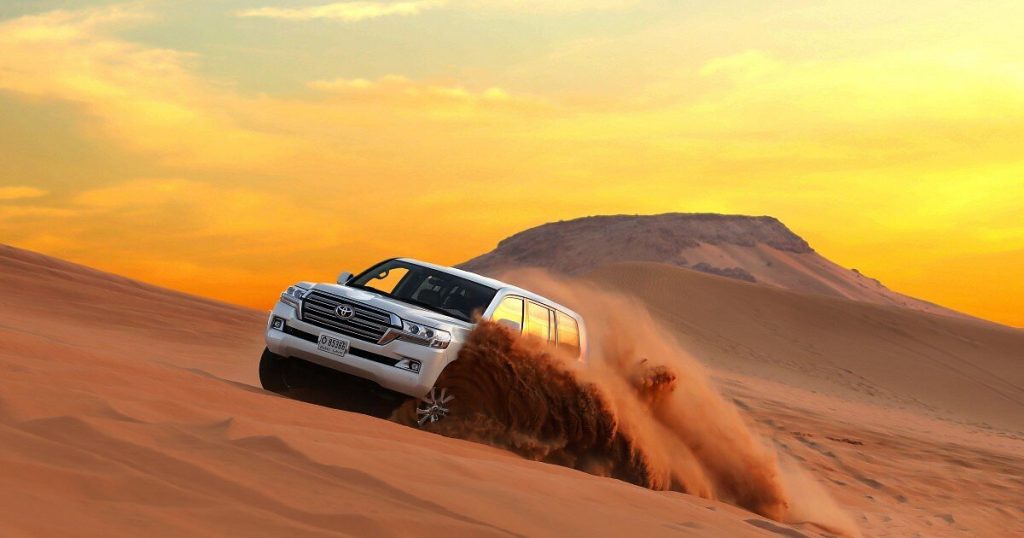 Desert Safari Al Ain with dune bashing and golden sand dunes