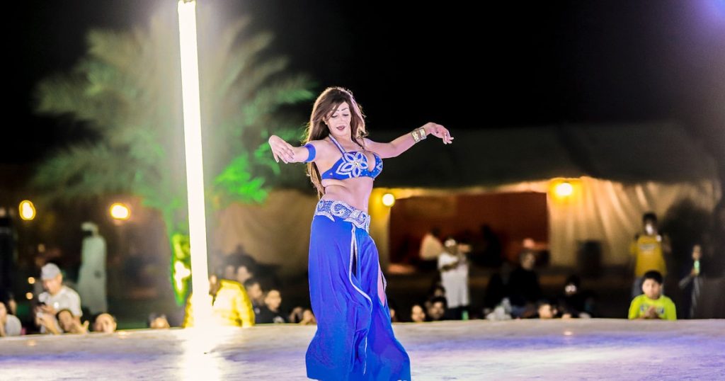 Belly Dance Show Dubai Desert during evening desert safari