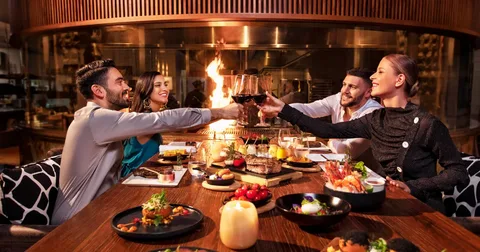 BBQ dinner at family desert safari Dubai